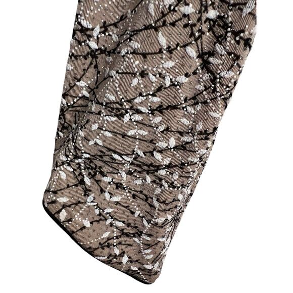 Alex Evenings Top Womens Size S Tan Stone Embellished Open Cardigan Sleeveless - Picture 4 of 10